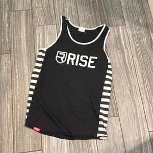 Rise Black and White Tank Top